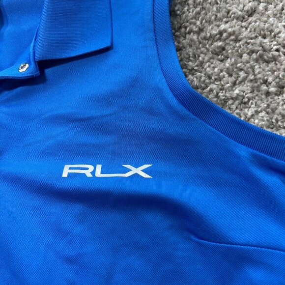 RLX Ralph Lauren Women's Size Medium Golf Polo Sleeveless Shirt Tank Blue - Picture 3 of 10
